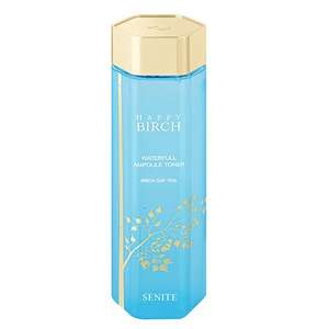 Pour Senite Happy Birch Waterful Ampoule Toner, usage quotidien, soin végétalien pour la peau, à base de Hamamélis minérale, Glycérine, Niacamide, Vitamine E, Rose - Product Image 1
