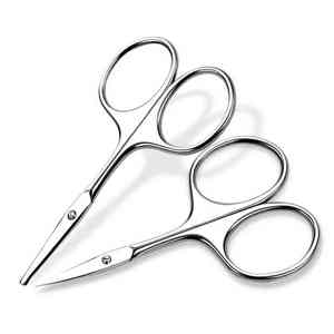 High Quality 2Pc Set Professional Eyebrow Beauty Curved <b>Cuticle</b> Scissors Manicure Clipper Sharp Stainless Steel Mirror Finish - Product Image 2