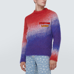 Suéter de Hombre de Mohair Tejido, Cómodo, Talla Grande, Cuello Redondo, Manga Larga, Estilo Casual, Venta Caliente OEM/ODM - Product Image 4