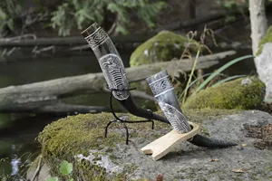 Corne Viking de buffle authentique avec support en bois pour l'affichage de bar médiéval pour une collection décorative unique par HAND MADE CRAFT - Product Image 2