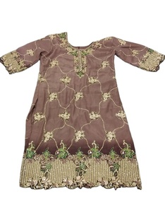Pesado bordado paquistaní salwar kameez, bordado dupatta, pesado, embellecedor de mano, color y tamaño, se puede personalizar - Product Image 4