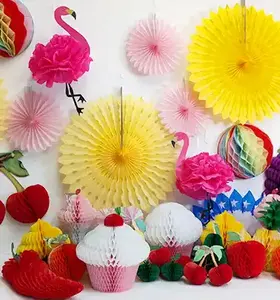 Decoración de fiesta de panal de papel tisú 30CM de altura - Product Image 6