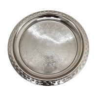 Assiettes de présentation élégantes et modernes en plastique de luxe, motif personnalisé, technique pigmentée, écologiques, faites à la main, durables, dorées