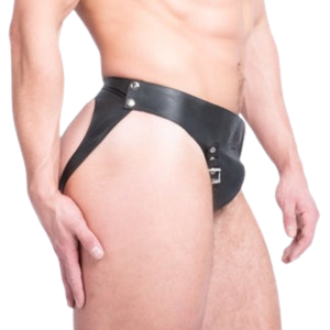 Shorts mi-longs en cuir pour hommes, shorts en similicuir noir, vêtements de club fétichistes - Product Image 2