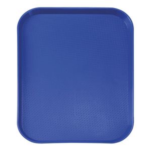 AmerBox Blue <b>Small</b> Fast Food Disposable <b>Lunch</b> <b>Box</b> 265x345x20mm Fast Service and Convenience - Product Image 1