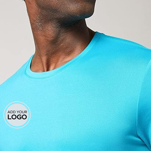 Concevez votre propre t-shirt personnalisé à col rond à manches courtes en maille à séchage rapide pour hommes-T-shirts de performance athlétique - Product Image 1