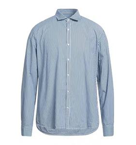 Chemise à manches longues rayée pour homme, 100% coton, tissu tissé formel, 220 grammes, pour les bureaux, les fêtes, disponible en toutes tailles - Product Image 3