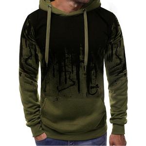 Sudaderas con capucha de diseño degradado de lana mezclada de algodón para hombre informal Sudaderas con capucha de ajuste regular para logotipo personalizado - Product Image 2
