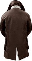 Manteau trench noir pour homme - Vestes longues en cuir et en peau de mouton pour l'hiver pour homme