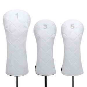 Housse de tête de club de golf durable à succès pour unisexe avec broderie de logo personnalisé, en cuir PU, fermeture éclair, coupe régulière, design élégant - Product Image 1