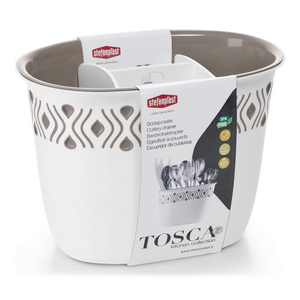 Égouttoir à couverts sans BPA, compatible lave-vaisselle, en PP, 19,5x13,5x14cm, TOSCA Tortora 55700 - Product Image 2