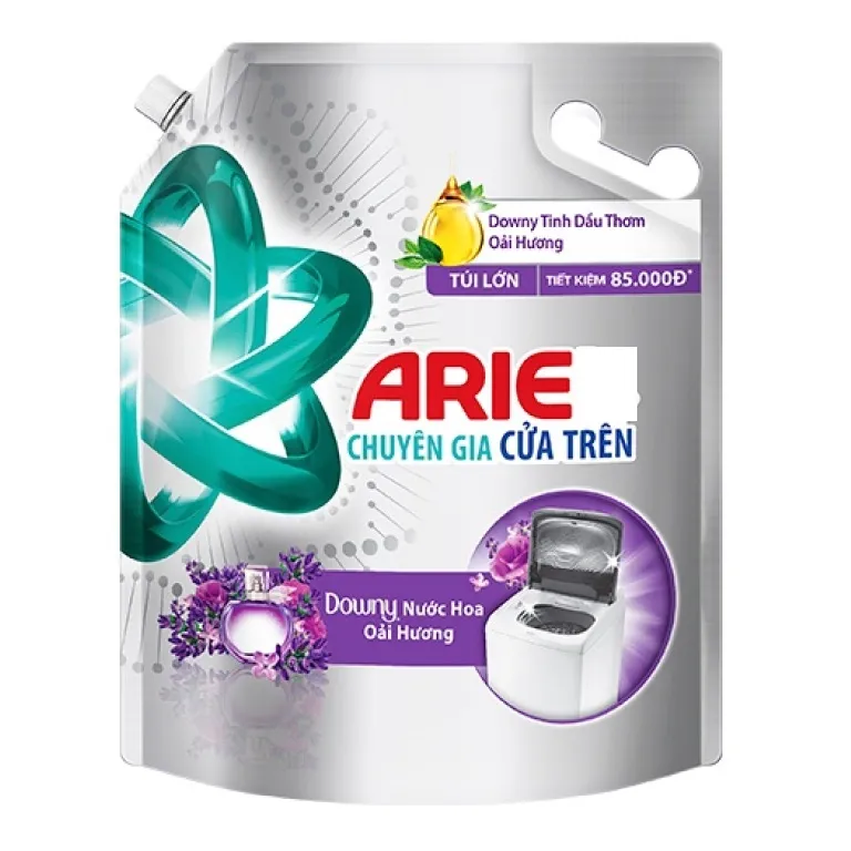 Ariell Downy Lavender deterjen cair khusus 3.9kg tas untuk mesin cuci beban atas