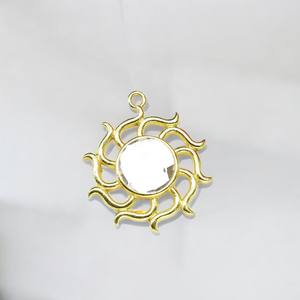 จี้แฟชั่นชุบทองพลอยควอตซ์ใสทรงกลมเสน่ห์เครื่องประดับเงิน925-ขายส่งเครื่องประดับชิ้น - Product Image 1