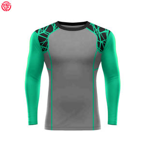 Vente chaude Rush Guard Hommes Taille Personnalisée Confortable Compression Fitness Rash Guard À Manches Longues Hommes Compression Rash Guard - Product Image 2