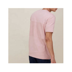 Camiseta de algodón 100% para hombre de estilo caliente para Fitness, cuello de alta calidad, patrón sólido, impresión Digital de punto para comercio exterior - Product Image 3