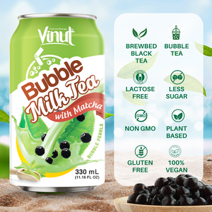 Vente chaude VINUT 330ml Thé au lait à bulles Matcha-Boisson en gros personnalisable OEM ODM Échantillon gratuit disponible - Product Image 6