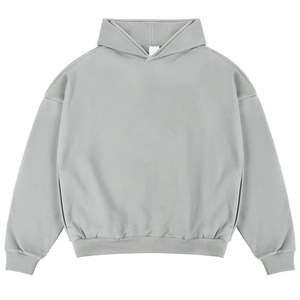 Sudadera con Capucha Corta de Algodón 100% de 450 Gsm para Hombre, Estilo Casual de Invierno, Ajuste Regular, con Bordado Desgastado Personalizado - Product Image 1