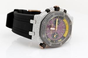 Reloj de lujo de acero inoxidable con diamantes de moissanita VVS reales Estilo hip hop Reloj helado para hombres y mujeres - Product Image 3