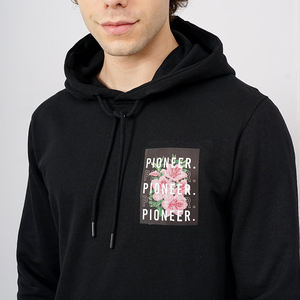 Sudadera con capucha de algodón 100% de alta calidad para hombre, sudadera de lana de algodón OEM con logotipo bordado personalizado para otoño - Product Image 6