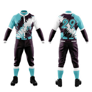Uniforme de Béisbol y Sóftbol Personalizado para Equipos, Unisex, Tallas Grandes, Venta Caliente, Transpirable, de Secado Rápido, Jersey y Pantalones Estampados al por Mayor - Product Image 1