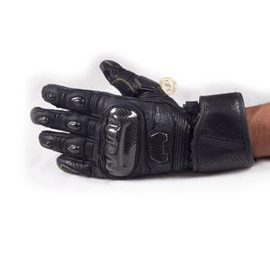 Premium 100% Leather Racing Motorbike Gloves <b>Waterproof</b> Touch Screen Full Finger for Cycling Outdoor Fishing Custom Plain Style - Product Image 6