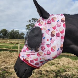 Masque de mouche de cheval respirant léger avec protection complète du nez et des oreilles Protection UV pour les culottes d'équitation d'été en plein air - Product Image 3