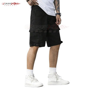 Pantalones cortos Cargo de estilo casual para hombre, pantalones cortos utilitarios de algodón 100% con diseño de bolsillo práctico y ajuste holgado para actividades al aire libre - Product Image 1