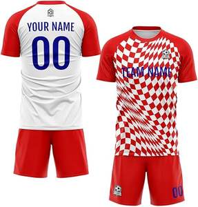 Maillot de football à manches courtes de haute qualité pour hommes Meilleur uniforme de football Vêtements de sport Bas quantité minimale de commande personnalisable - Product Image 1