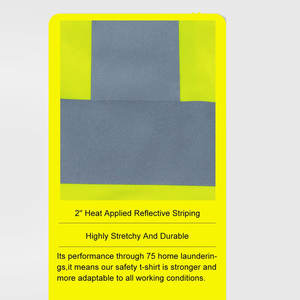 Vêtements de sécurité réfléchissants à manches longues et haute visibilité avec logo personnalisable en gros-T-shirts en polyester imperméable à l'eau dans les styles de joueur en maille - Product Image 6