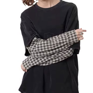 T-shirt double couche pour femmes, 100% coton, été, respirant, séchage rapide, décontracté, vente en gros, logo personnalisé - Product Image 5