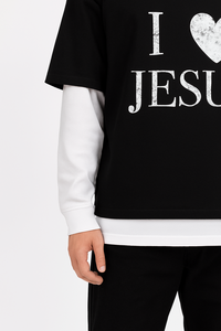 Camiseta de manga corta Y2K para hombre, 100% algodón orgánico, doble capa, ajuste de gran tamaño, 240 gramos, peso de tela, estilo informal personalizado - Product Image 3