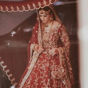 DAZZLING INDIAN/PAKISTANI BEAUTIFUL <b>TOP</b> WITH LEHENGA DRESS Embellished HEAVY DABKA,STONE GLASS BEADS work for Wedding @ 2022 - Product Image 1