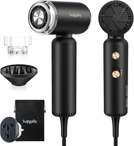 (T&D) Sèche-cheveux Supgaliy 750W 220V Noir Ionique avec Diffuseur et Buse Concentrante - Product Image 2