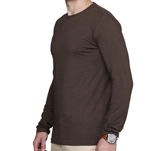 T-shirt à manches longues pour homme haute performance, 100% coton, respirant, séchage rapide, écologique, pour le fitness et l'entraînement - Product Image 1