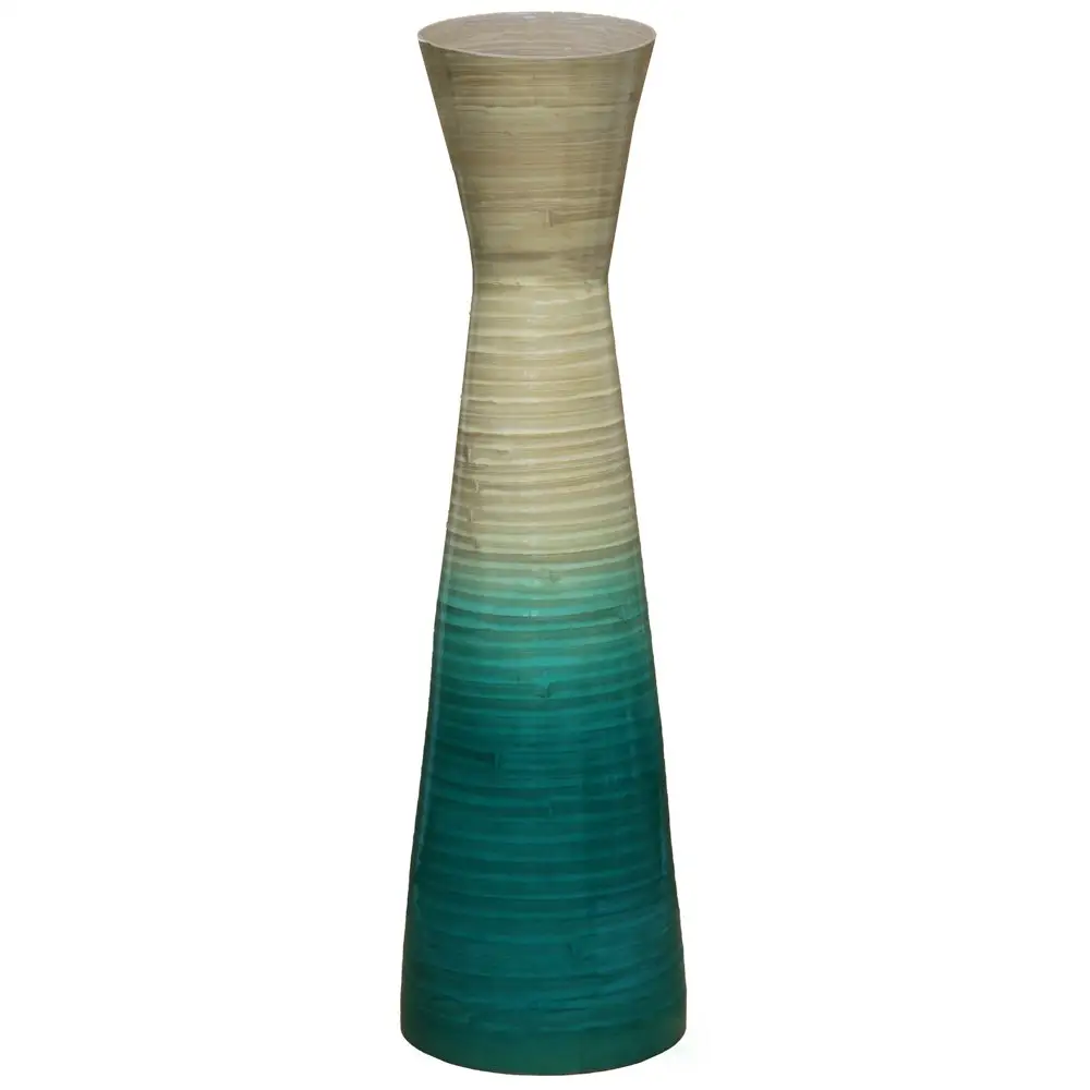 Уникальные современные бамбуковые и деревянные вазы в форме песочных часов, счастливая бамбуковая ваза, Выцветшая зеленая из Вьетнама