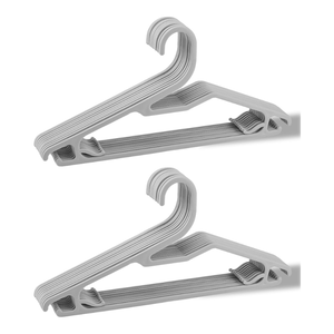 Lot de 30 cintres en plastique pour chemise, manteau et robe, blanc, durable et antidérapant, pour adultes, organisateur de garde-robe peu encombrant, vente en gros - Product Image 1