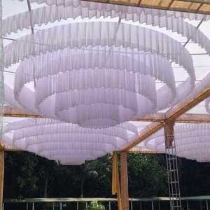 Tissu de plafond plissé de tente de rideaux d'auvent de scène robuste pour les salles de banquet Mandaps et les fonctions religieuses - Product Image 1