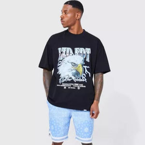 ชุดเสื้อยืดคอกลมแห้งเร็วลำลองสำหรับผู้ชายชุดกางเกงขาสั้นผ้าฝ้ายระบายอากาศพิมพ์โลโก้ออกแบบได้ตามต้องการ - Product Image 1