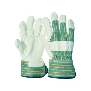 Guantes de trabajo de cuero de alta calidad 707 Guantes de seguridad de aparejo canadiense naranja de alta visibilidad para hombres - Product Image 1