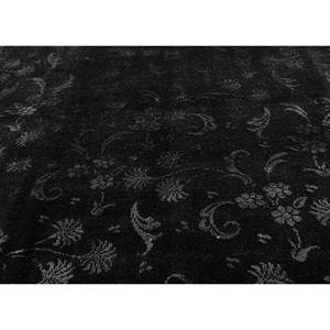 Alfombras Azalea de Lana y Seda Anudadas a Mano, Grises y Negras con Patrones Florales y Abstractos para el Hogar y el Dormitorio-Pae-6163 - Product Image 3