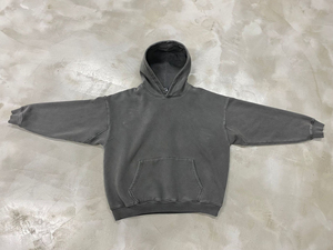 Fashion Streetwear Cotton Vintage Heavyweight Work <b>Drop</b> Shoulder Blank Pullover Hoodie Men <b>Acid</b> Wash Hoodie Unisex - Product Image 3