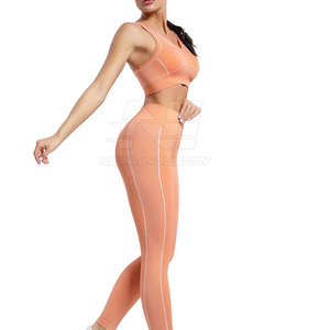 Conjunto de Yoga para Mujer Más Vendido - Conjunto de 2 Piezas de Alta Calidad, Sin Mangas, Transpirable, de Secado Rápido, con Logotipo Frontal Personalizable, Venta al Por Mayor - Product Image 4