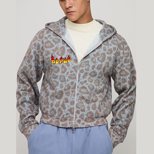 Sweat à capuche OEM de haute qualité pour homme, coupe oversize, uni, avec fermeture éclair, logo personnalisé, épais, épaules tombantes, style Hip Hop, collection automne - Product Image 6