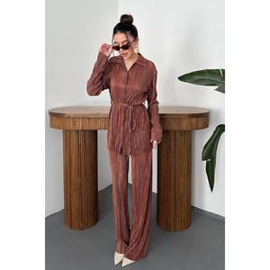 Costume en velours côtelé marron - Café - Product Image 2