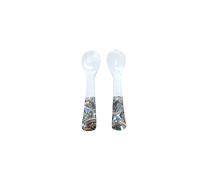 High Quality Best Selling Set Mother Pearl Seashell Heart Shape Animal Theme Eco Friendly Dinnerware Vintage <b>Dessert</b> Spoon Binh - Product Image 4