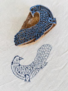 <b>Hand</b> Carved Bird Wood Block <b>Stamp</b>: Indian Textile Printing | Traditional Indian Textile Block Fabric, Paper, <b>Hand</b> Palm Stamping - Product Image 5