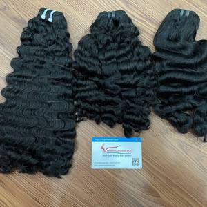 Prix d'usine Extensions de cheveux humains vietnamiens crus à cuticules alignées Cheveux birmans bouclés Cheveux doublement étirés - Product Image 2