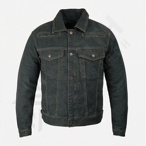 Chaqueta Vaquera Slim Fit para Hombre, Lavada, Resistente al Viento, Personalizada, de Alta Calidad, 100% Algodón, Diseño Moderno - Product Image 1