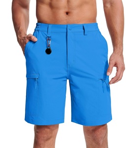 Pantalones cortos de secado rápido transpirables elásticos multibolsillos informales Diseño sólido con anillo en D Pantalones cortos de diseño de anillo en D ecológicos para exteriores - Product Image 1