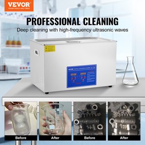 Nettoyeur à ultrasons professionnel VEVOR 30L avec minuterie numérique et chauffage, nettoyeur de bijoux industriel en acier inoxydable - Product Image 2